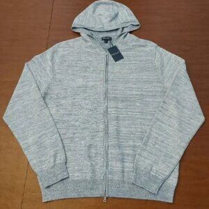 Peter Millar Crown Crafted Ravello Full Zip Hoodie Jumper Blue Frost Men's L